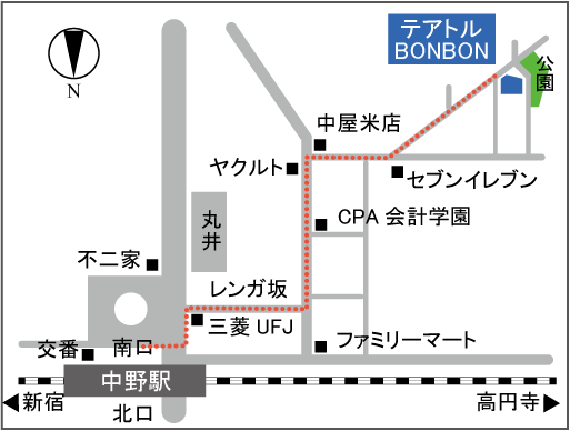 テアトルBONBONアクセスマップ